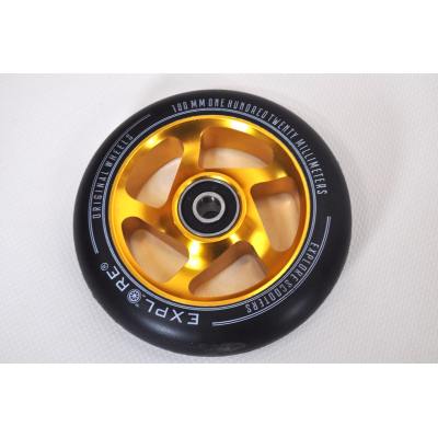 Колесо 100 мм Explore Spoked AL Gold Колесо 100 мм Explore Spoked AL Gold