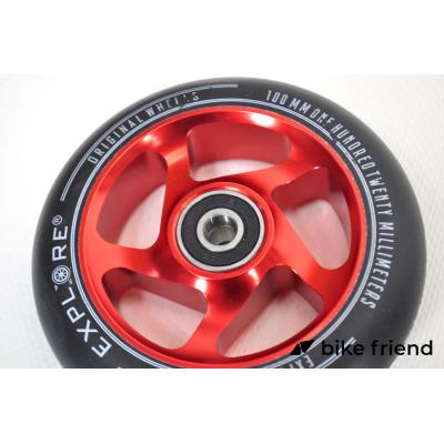 Колесо 100 мм Explore Spoked AL Red Колесо 100 мм Explore Spoked AL Red