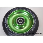 Колесо 100 мм Explore AL Fullcore трюкового самоката зеленое