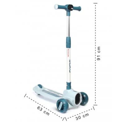 Самокат трехколесный Maraton Flash City детский бирюзовый Самокат трехколесный Maraton Flash City детский бирюзовый