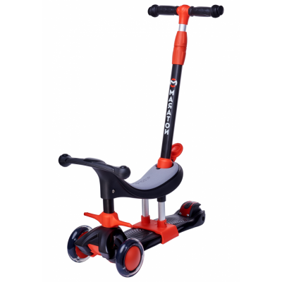 Дитячий самокат - біговел Maraton Credo II B 3 в 1 чорний Дитячий самокат - біговел Maraton Credo II B 3 в 1 чорний