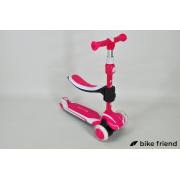 Самокат-беговел Maraton Flex G (2 в 1) розовый