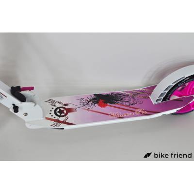 Самокат для дорослих Maraton Pro рожевий з квітами Самокат для дорослих Maraton Pro рожевий з квітами