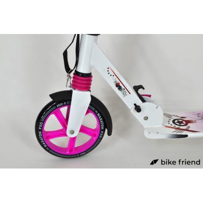 Самокат для дорослих Maraton Pro рожевий з квітами Самокат для дорослих Maraton Pro рожевий з квітами