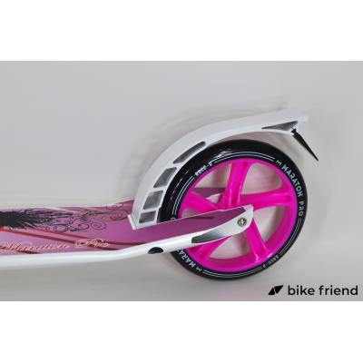 Самокат для дорослих Maraton Pro рожевий з квітами Самокат для дорослих Maraton Pro рожевий з квітами