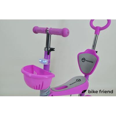 Дитячий триколісний самокат Maraton Tucson 3 в 1 фіолетовий Дитячий триколісний самокат Maraton Tucson 3 в 1 фіолетовий