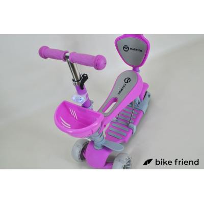 Дитячий триколісний самокат Maraton Tucson 3 в 1 фіолетовий Дитячий триколісний самокат Maraton Tucson 3 в 1 фіолетовий