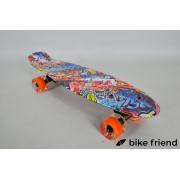 Пенни борд Maraton Ultra граффити оранжевый
