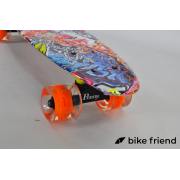 Пенни борд Maraton Ultra граффити оранжевый