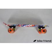 Пенни борд Maraton Ultra граффити оранжевый