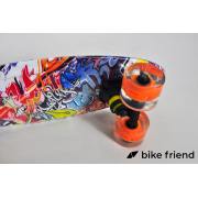 Пенни борд Maraton Ultra граффити оранжевый