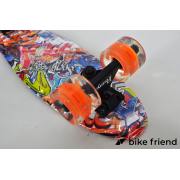 Пенни борд Maraton Ultra граффити оранжевый