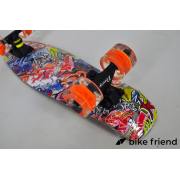 Пенни борд Maraton Ultra граффити оранжевый