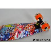 Пенни борд Maraton Ultra граффити оранжевый