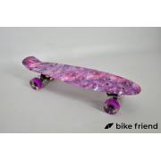 Пенни борд Maraton Ultra космос розовый