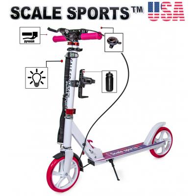 Самокат подростковый Scale Sports SS-18 розовый с белым Самокат подростковый Scale Sports SS-18 розовый с белым
