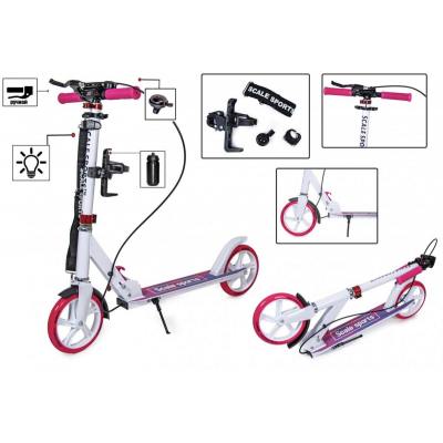 Самокат подростковый Scale Sports SS-18 розовый с белым Самокат подростковый Scale Sports SS-18 розовый с белым