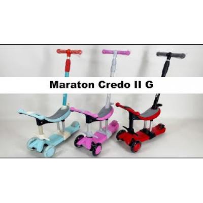 Триколісний дитячий самокат (5 в 1) Maraton Credo II G червоний
