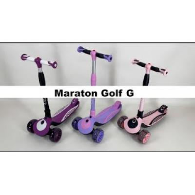 Самокат дитячий Maraton Golf G триколісний рожево-чорний