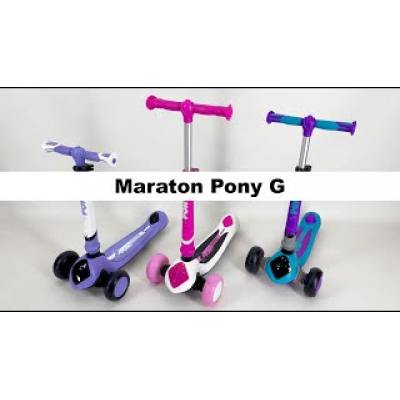 Трехколесный детский самокат Maraton Pony G голубой